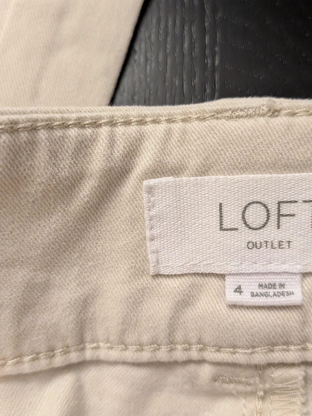 LOFT Straight Leg Pants in Light Beige - Picture 6 of 8